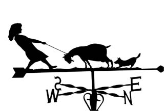 Goat with Lady weathervane